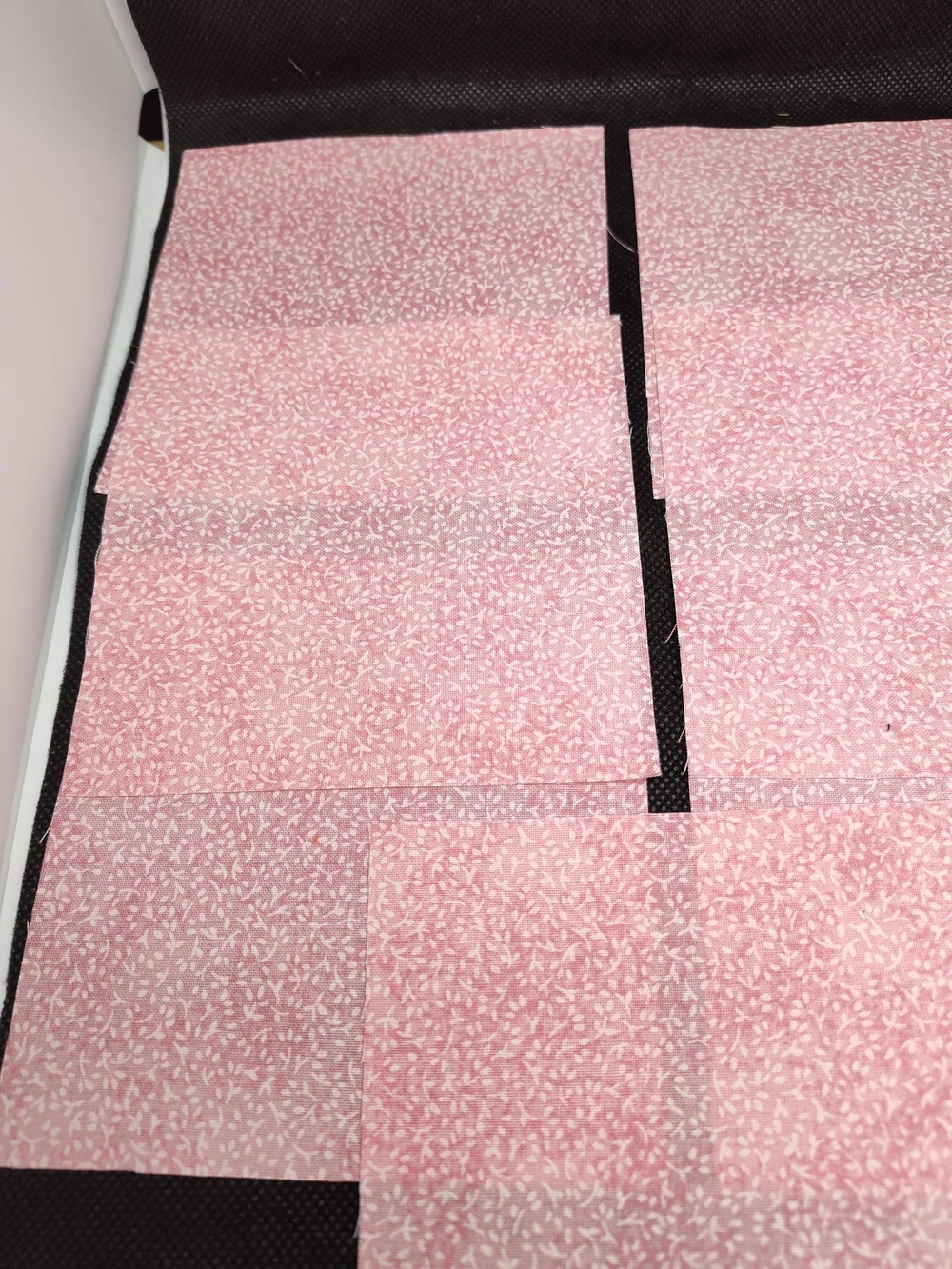 7 4.50 Inch Precut Pink Floral Cotton Fabric Squares
